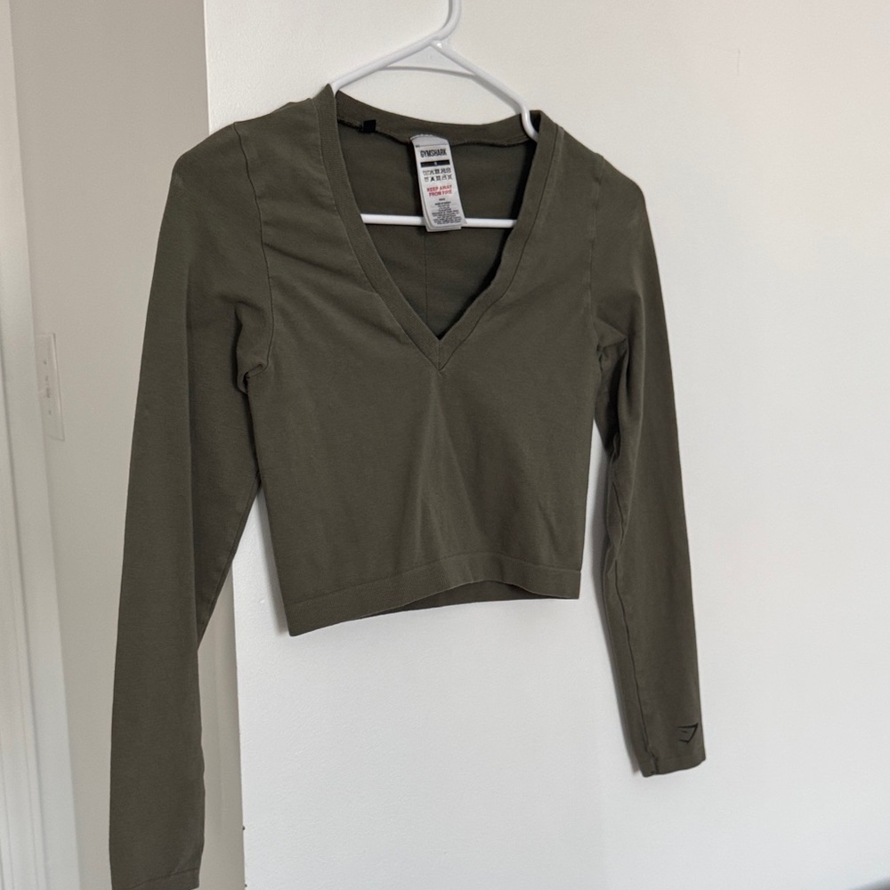 Gymshark Cotton Seamless Long Sleeve Midi Top
